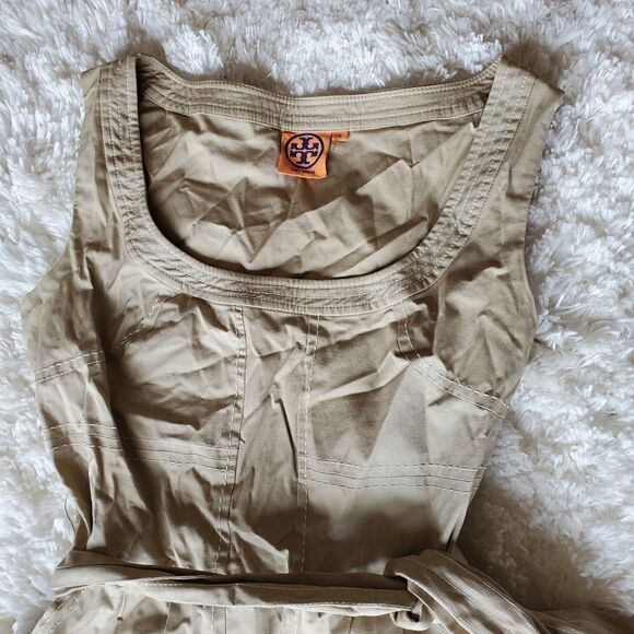 TORY BURCH Women's Mini Dress Beige Size 2 - Picture 3 of 6